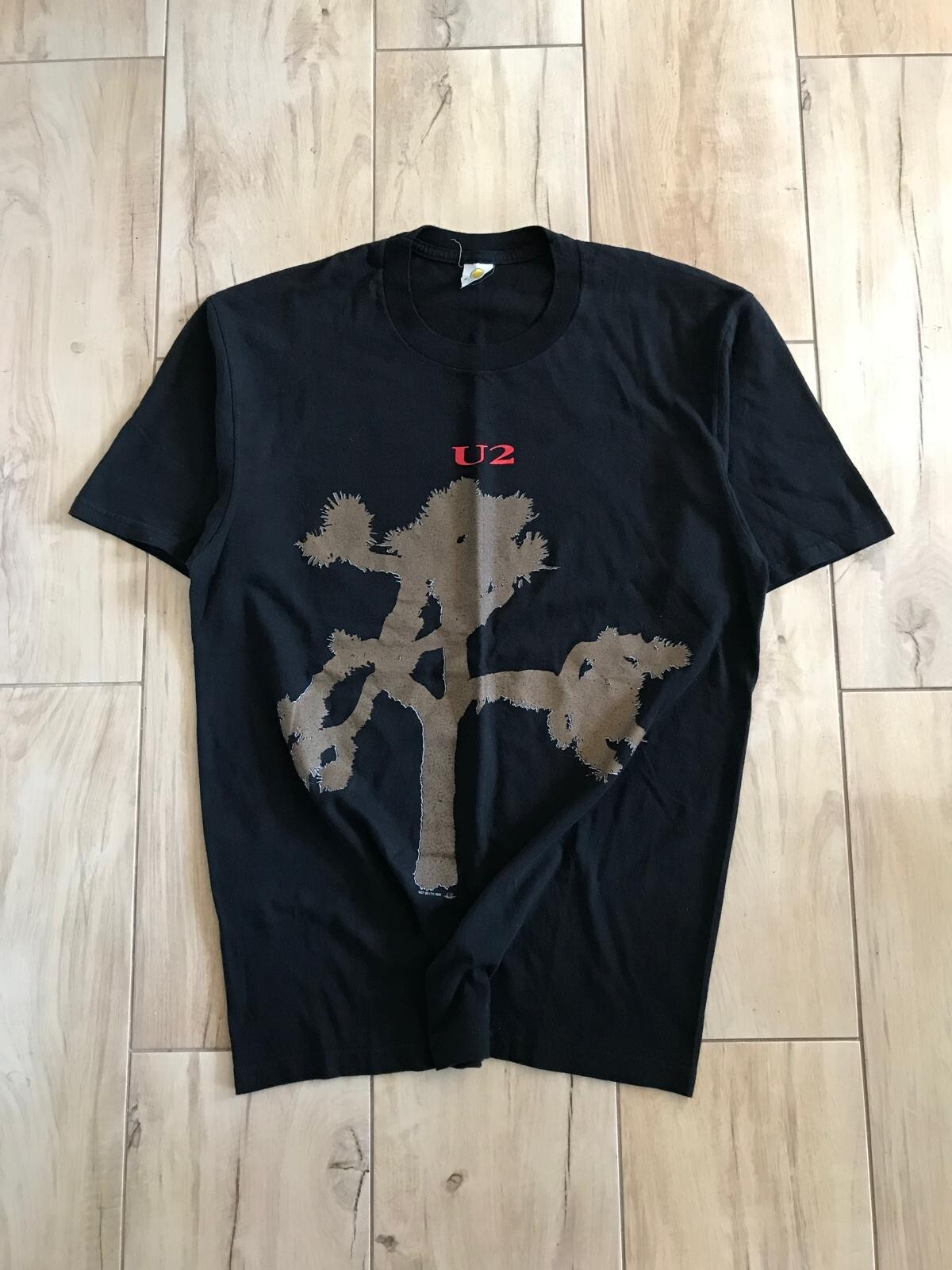 Vintage U2 The Joshua Tree Europe Summer Tour 1987 Band T Shirt Hering X-Large