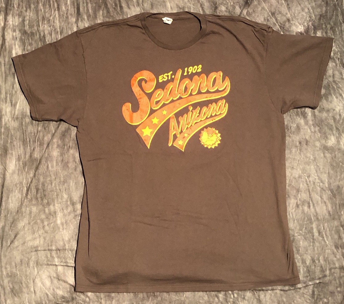 Sedona Arizona Est. 1902 T-Shirt Gray 100%!Cotton VG Size XL Orange Decal Print gallery