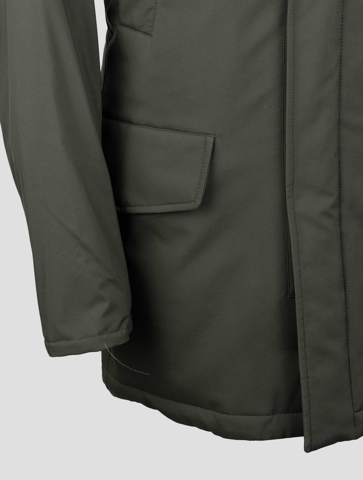 NEW SARTORIO NAPOLI GREEN PL FOX HOODIE OVERCOAT US 46 - EU 56 SGZ1 gallery