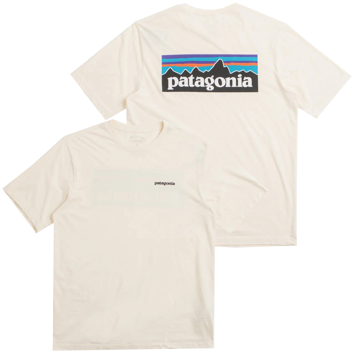 Patagonia Mens - P-6 Logo Organic Cotton S/S T-shirt - Undyed Natural gallery