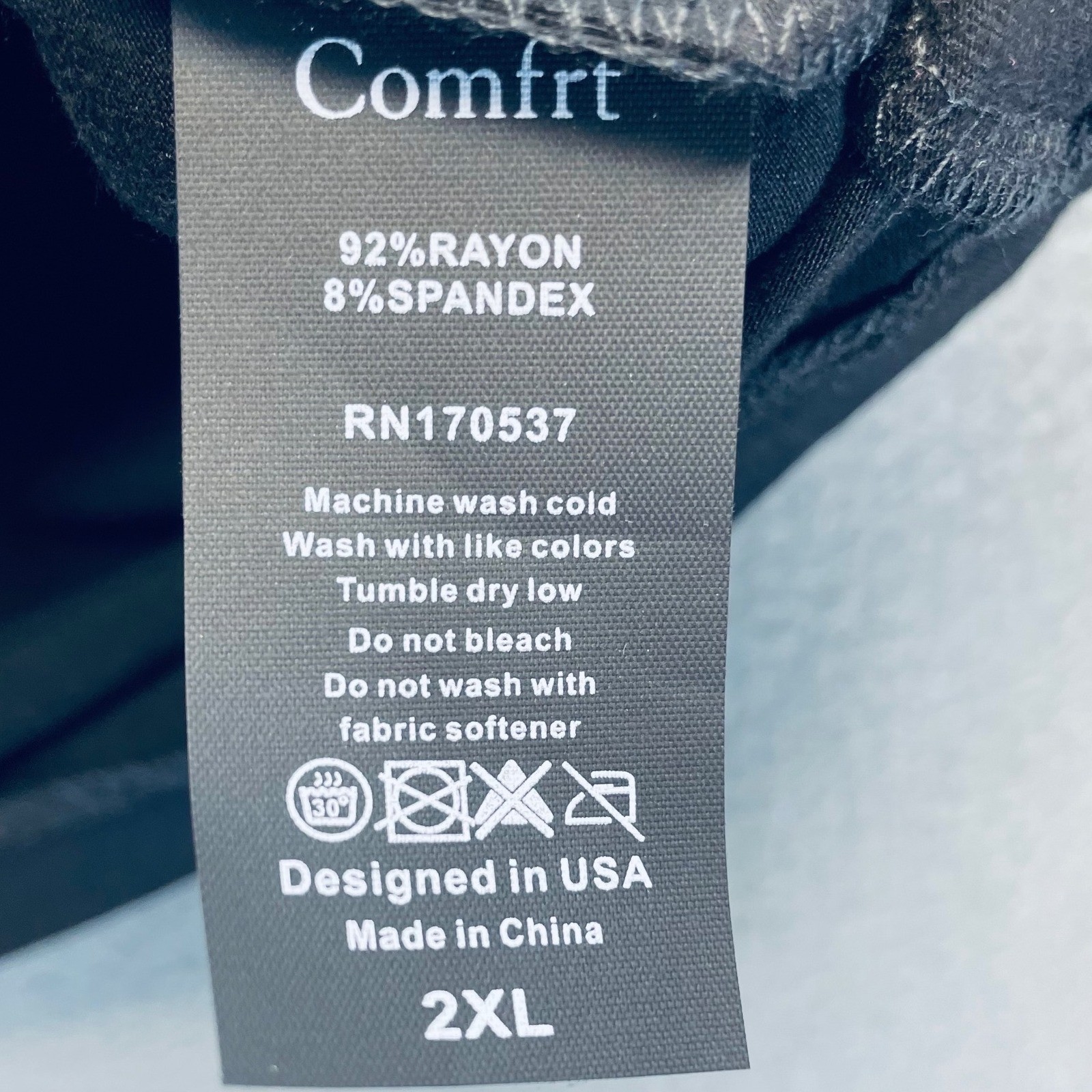 Comfrt Men Cloud Lounge Tee Rayon Spandex Onyx Black 2XL Minimalist Soft Shirt gallery