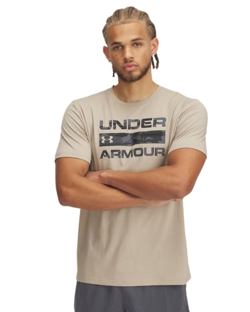 Under Armour Stacked Logo Fill Men’s Shirt, City Khaki/Black, X-Large