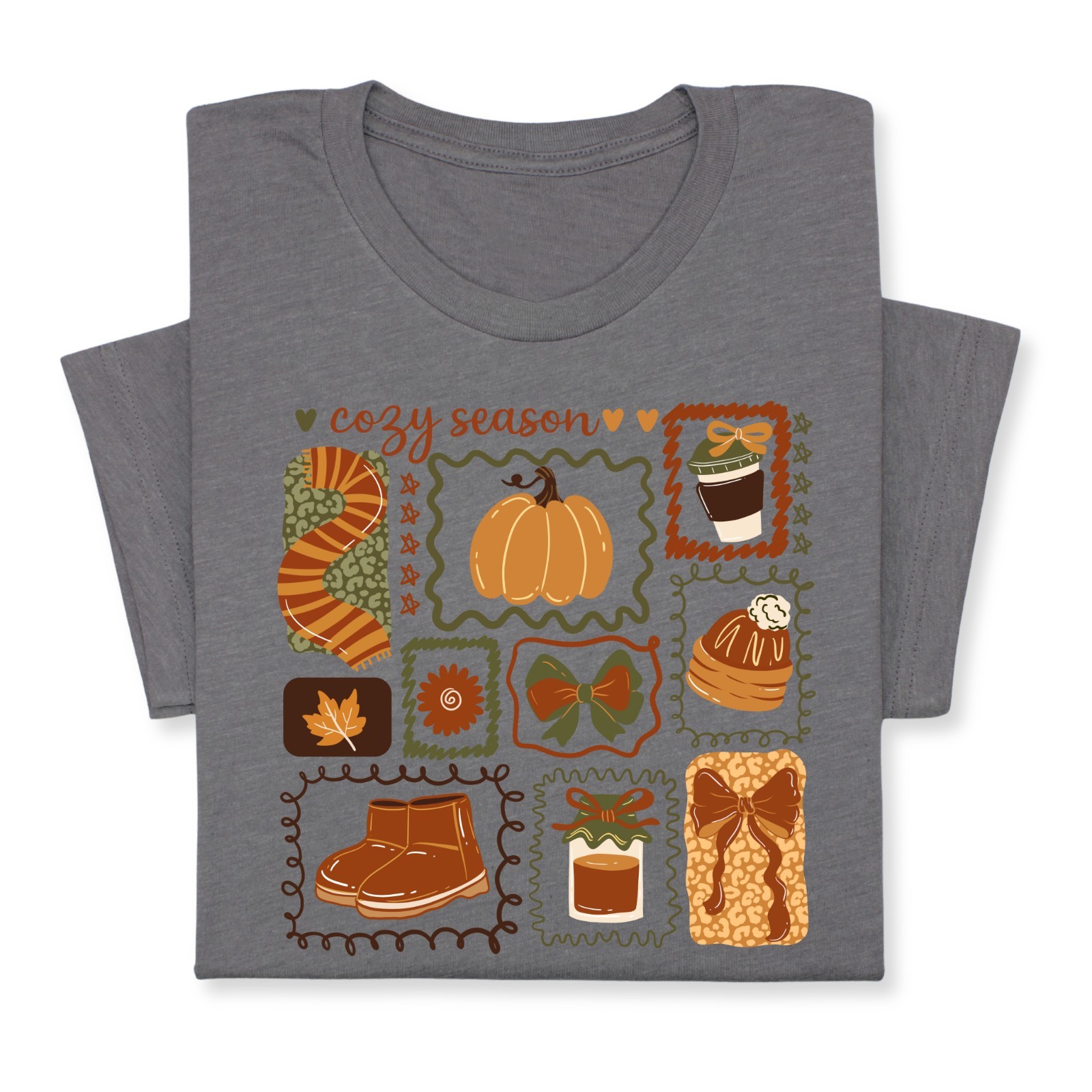 Cozy Season Fall T-Shirt, Autumn Coffee Pumpkin Graphic Tee Gift gallery