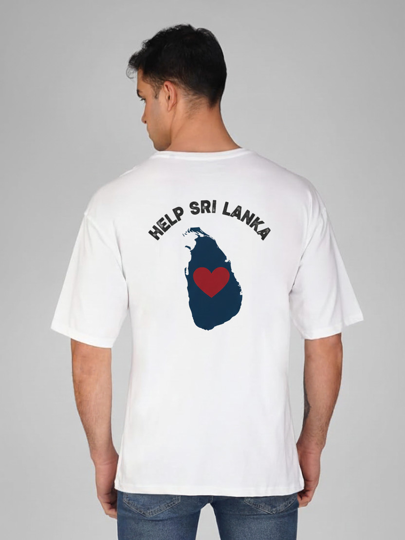 “WE LOVE SRI LANKA” 100% Cotton T-Shirt – FLOOD RELIEF AID – Made in Sri Lanka