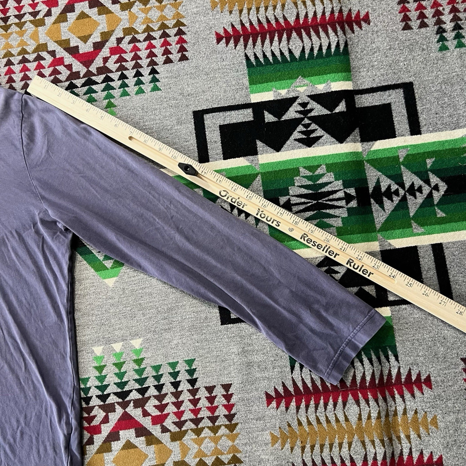 Polo Ralph Lauren Hooded T-Shirt Mens Large Purple Long Sleeve Pony Preppy A7 gallery
