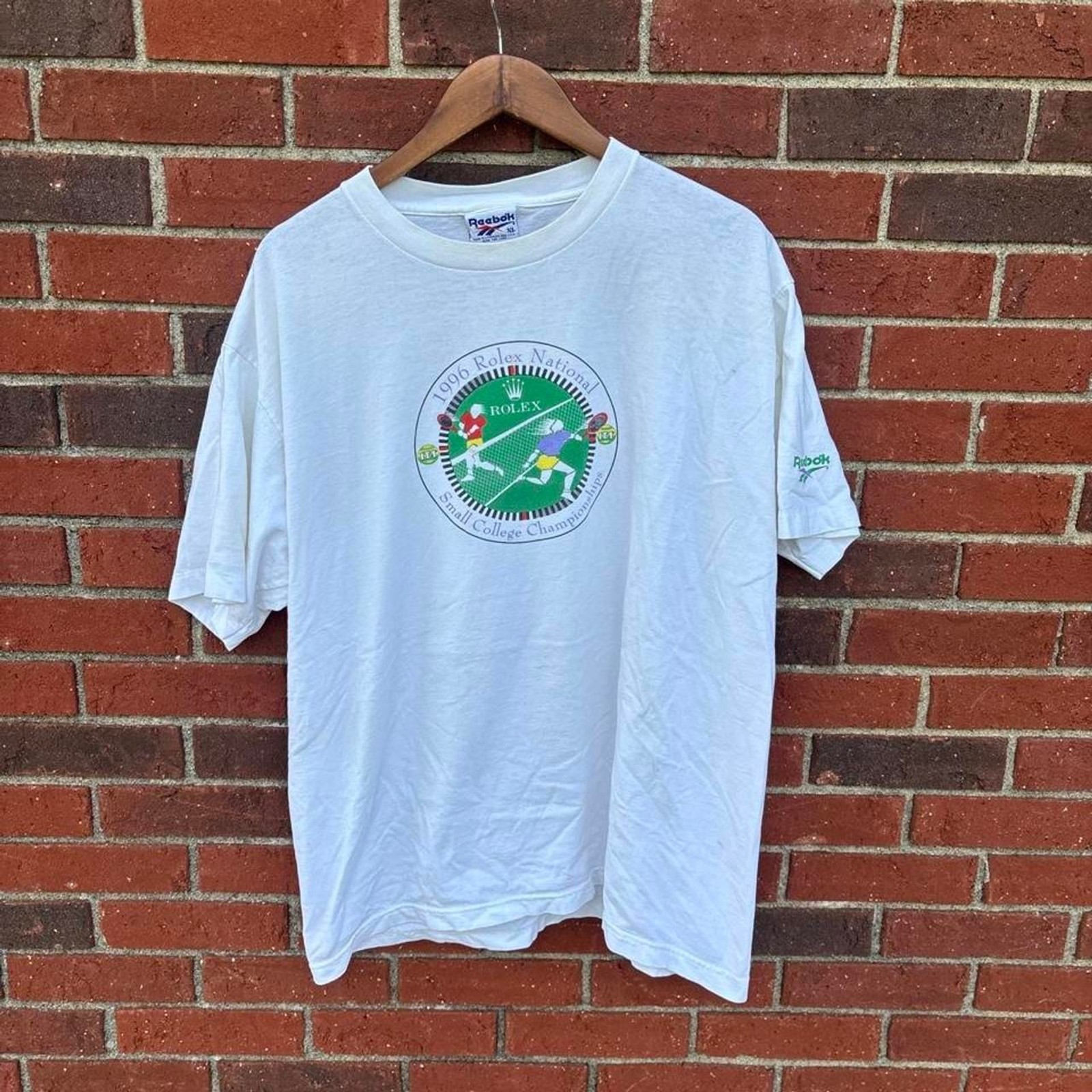 Rare vintage 90s Reebok Rolex tennis championship shirt mens xl gallery