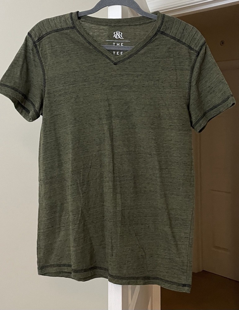 Rock & Republic The Iconic Tee Green V-Neck Knit Pullover Men’s Small