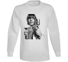 White T-shirt Brian Jones Retro Rolling Stone Vintage Devil Trident Cool 60s Mod