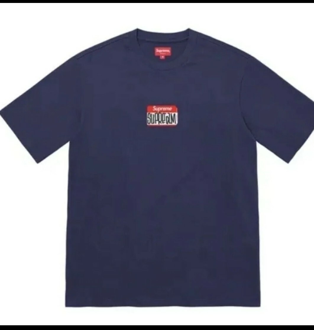Gonz Supreme Nametag T shirt Navy size Large Fall 2021 Authentic gallery