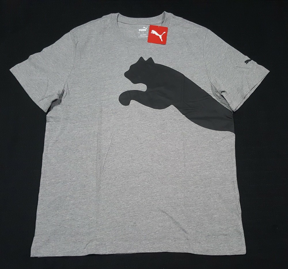 Puma Over Sized Logo Tee INF Future Puma-Gray Black- forever