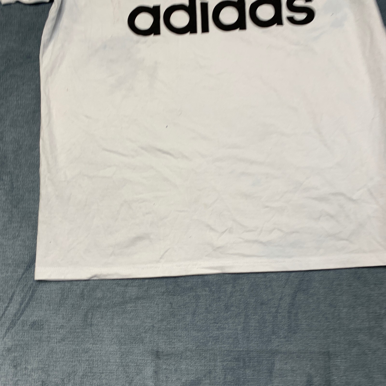 Adidas T Shirt Mens Large White Logo Short Sleeve Outdoor Travel Pullover Tee gallery