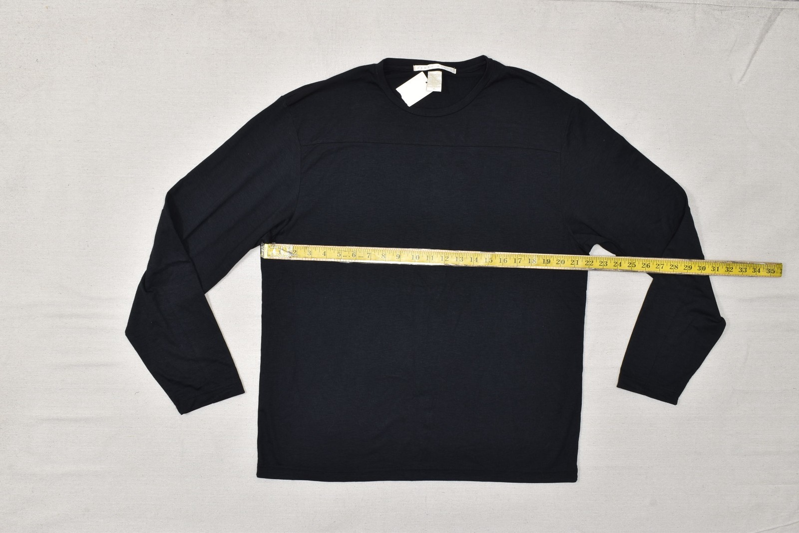 Perry Ellis Shirt Mens XL Black Long Sleeve Crew Neck Principles Tee New gallery