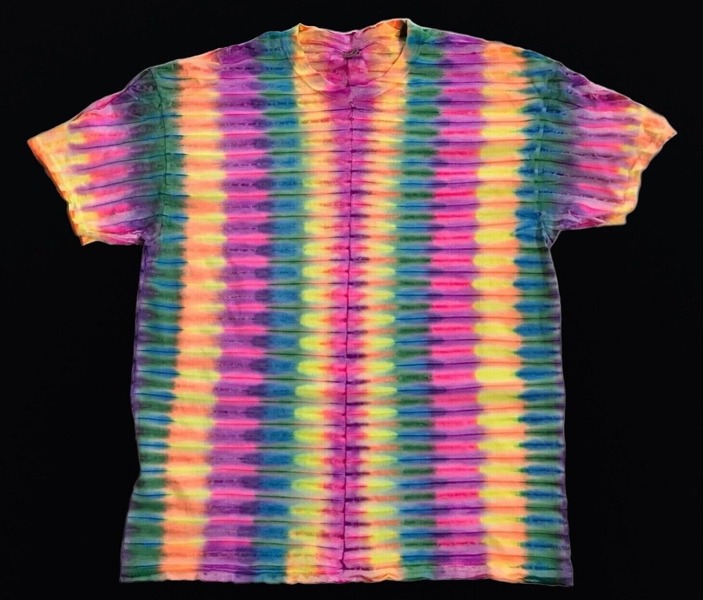 *New* 2XL – Sm Handmade Tie Dye, Fruit Striped Gum, Crew or V-Neck