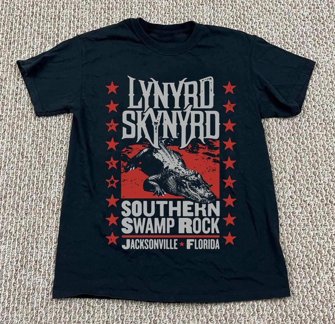 Lynyrd Skynyrd Southern Swamp Rock Unisex Black T-Shirt, Size S-5XL gallery