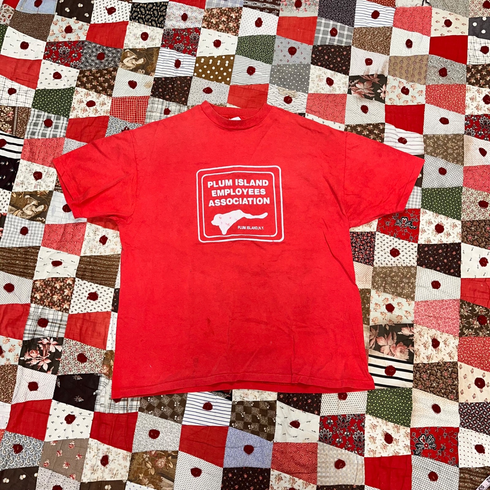 Vintage Plum Island Employees Association T Shirt 1980's Hanes USA XL gallery