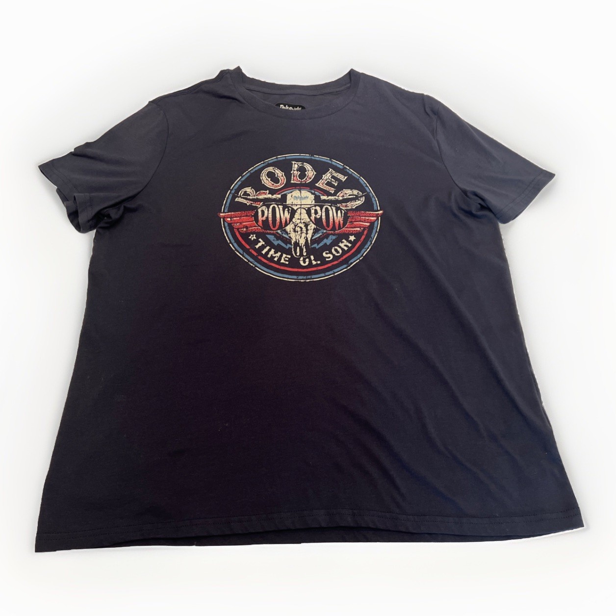 Rock & Roll Denim Dale Brisby Rodeo Time Ol' Son Blue Graphic T-Shirt LARGE gallery