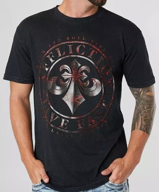 Affliction Black Label Premium Men’s “DIVIO” Short Sleeve T- Shirt; Size: Medium gallery