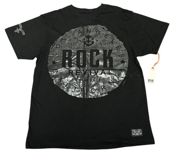 ROCK REVIVAL JEANS Black FREEMAN Regular Fit Short Sleeve Graphic T-shirt NWT gallery