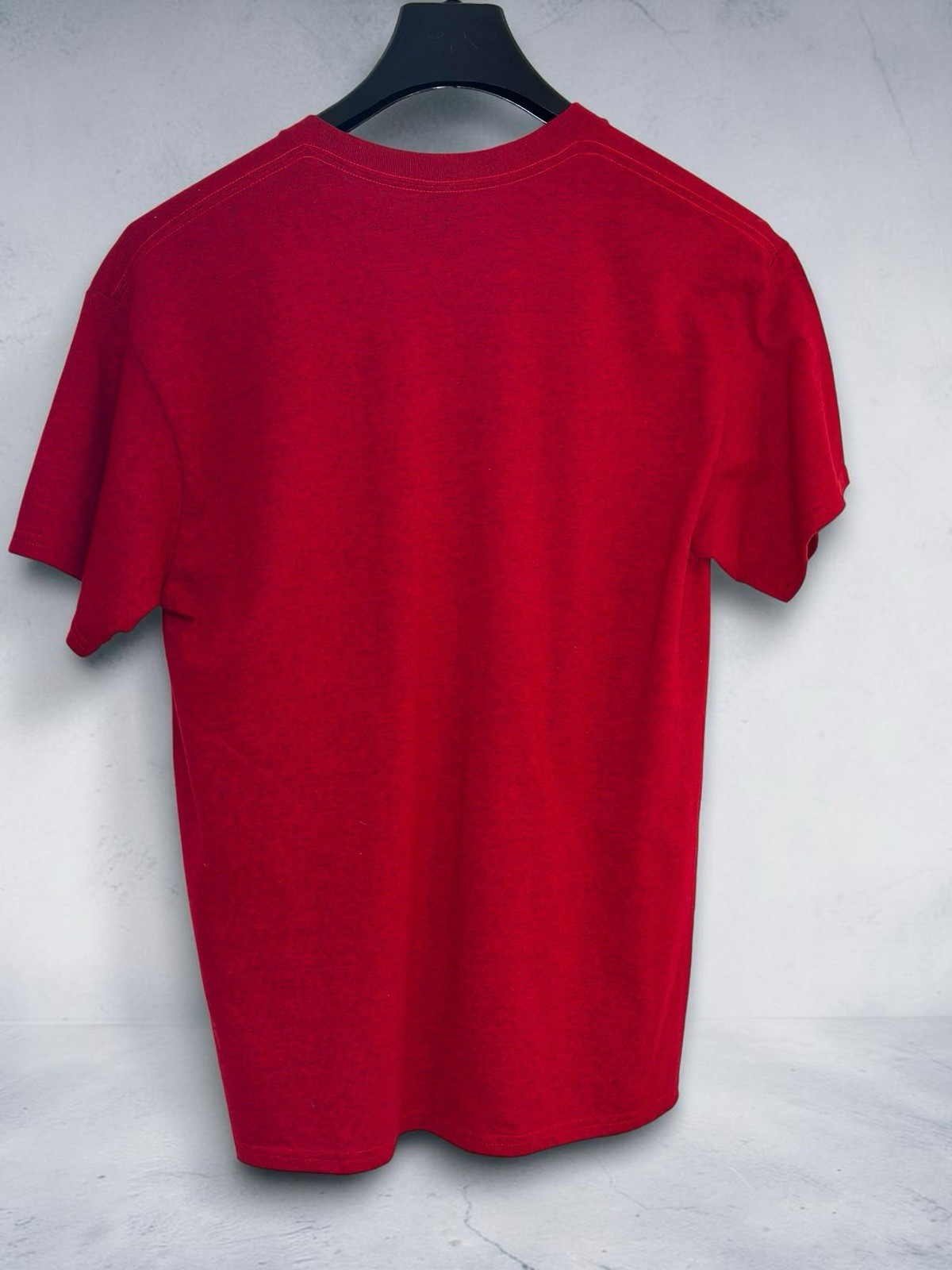 Jesus Loves Me & My Tattoos Mens L Red Graphic Tee Nautical Star Tattoo Gildan gallery