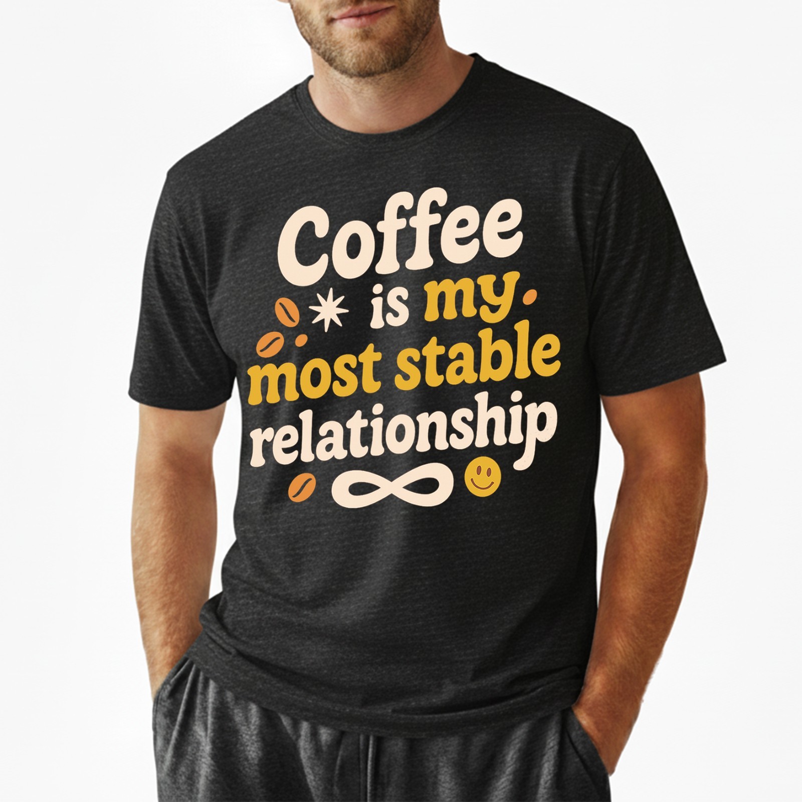 Coffee Most Stable Relationship T-Shirt Funny Coffee Lover Humor Tee S-5XL gallery
