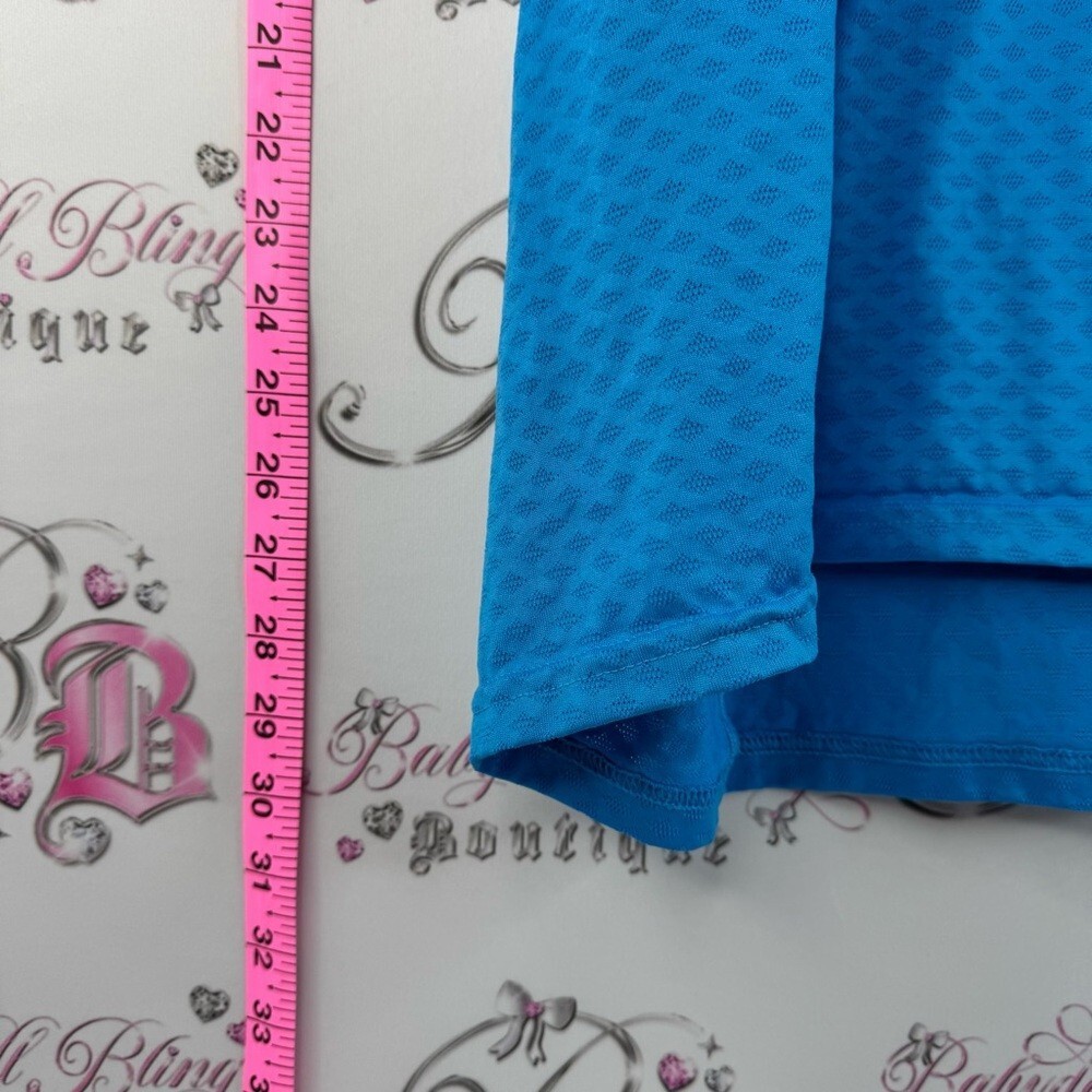 Nike T-shirt stretchy Bright Blue Dri-FIT Short Sleeve Athletic Tee gallery