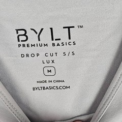 BYLT Premium Basics Drop Cut T-Shirt Mens M Curved Hem Lux Short Sleeve Pullover