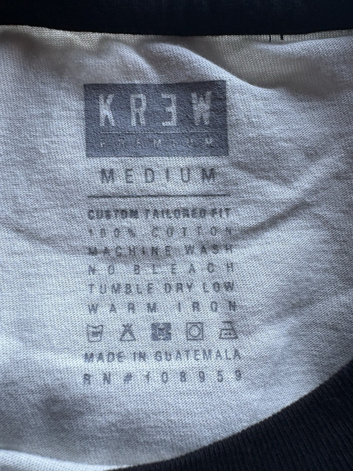KR3W Grim Reaper Raglan T-Shirt Men’s Medium Black White 3/4 Sleeve Skate Punk gallery