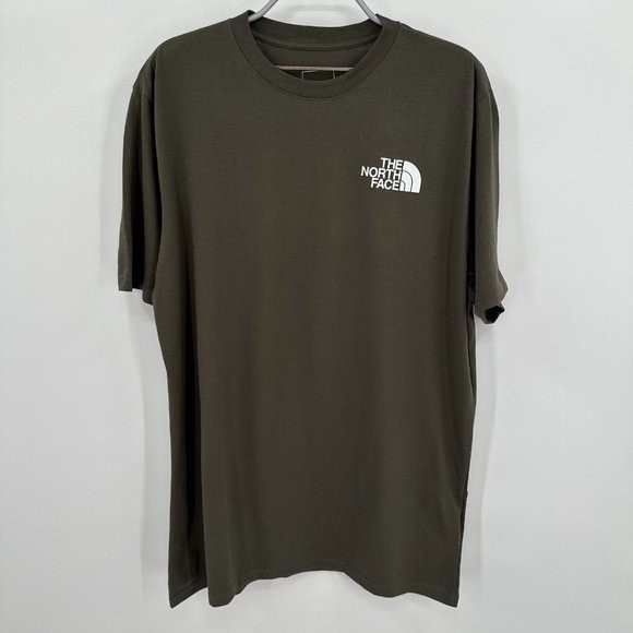 The North Face Men's Short Sleeve Box Logo T-Shirt sz L Dark Green NSE Tee NWT gallery