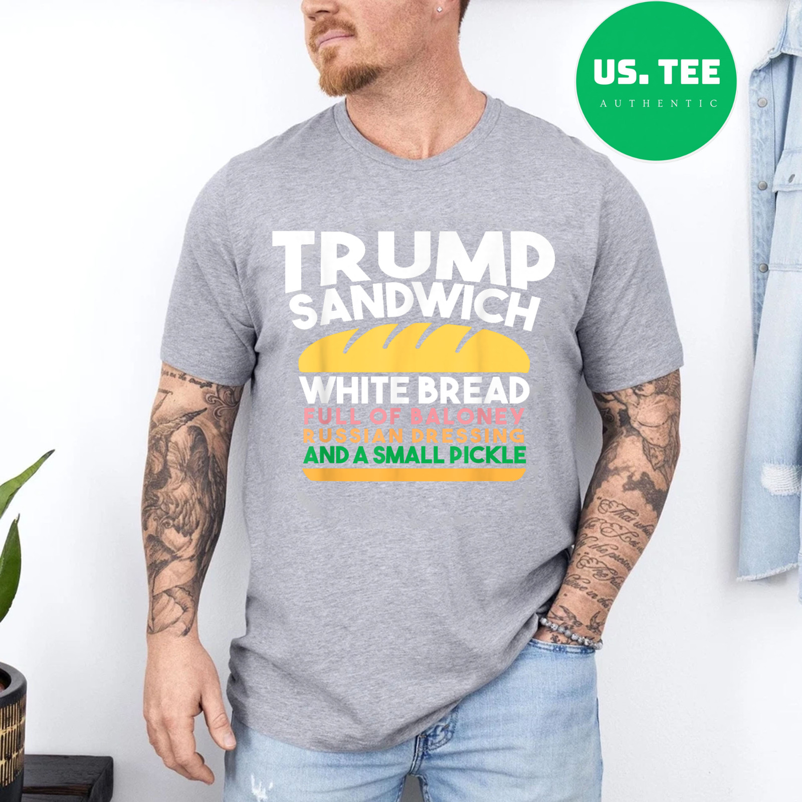 Trump Sandwich White Bread Full Of Baloney Russian Dressing Women Men T-Shirt gallery