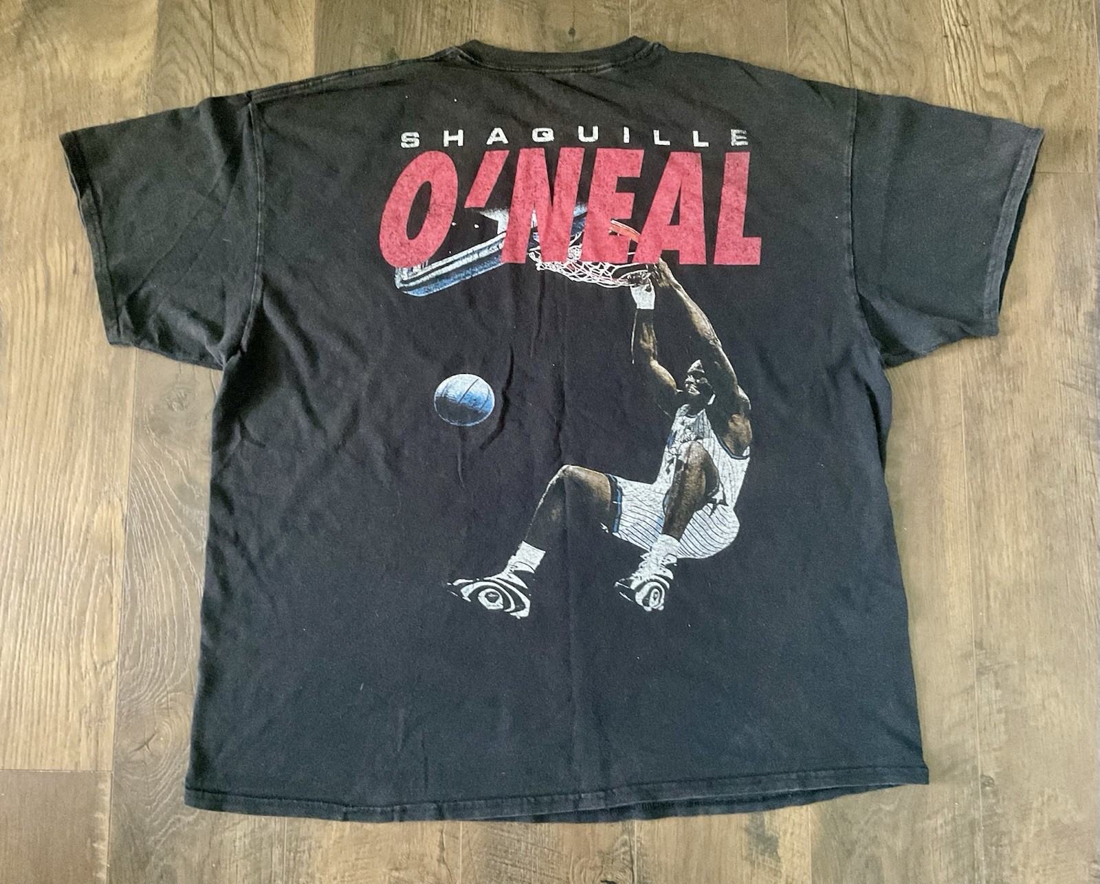 Shaquille O’Neal GOAT Crew Black Double Sided Graphic T Shirt, Size XL gallery