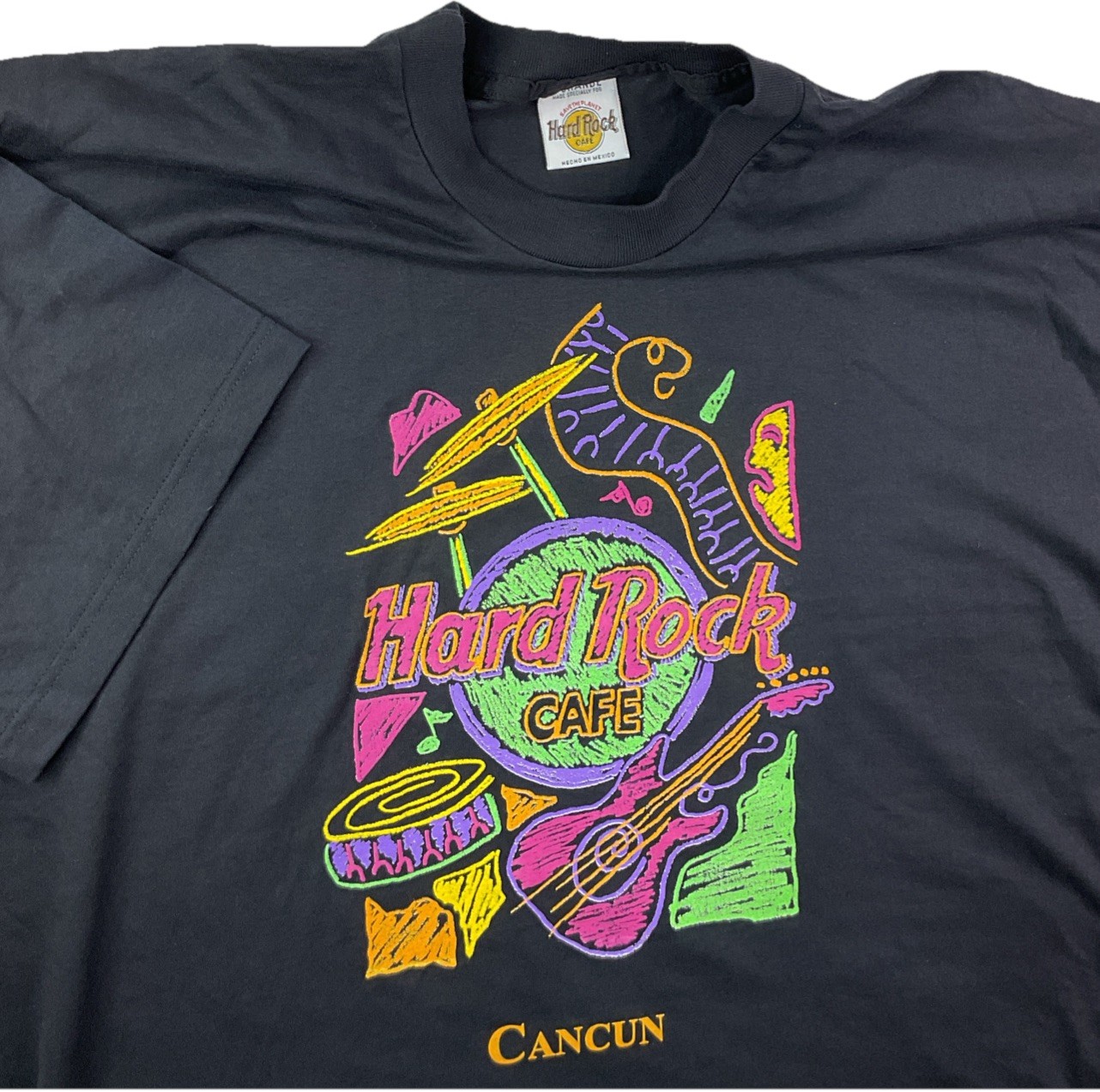 Vintage Hard Rock Cafe T-Shirt Men Sz XL Cancun Mexico Graphic Music Tee 90s