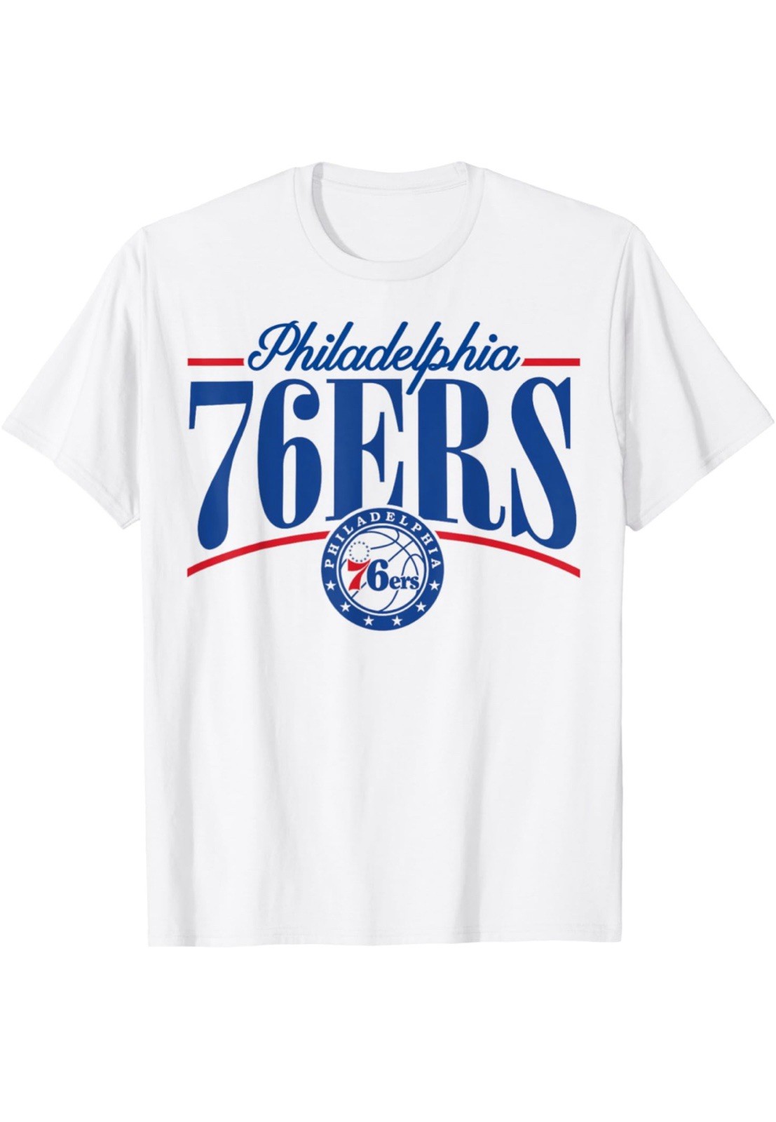 Philly 76ers 2XL White Sublimated Design T-shirt Gilden 50/50 Poly cotton Blend gallery