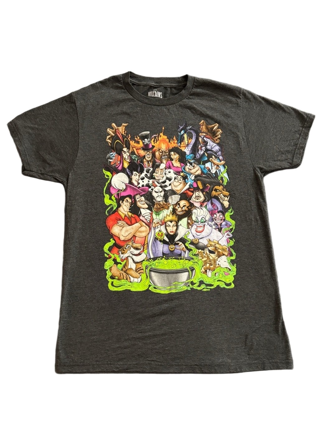 Disney Villains Graphic Tee Medium Evil Queen Ursula Gaston Scar Shirt