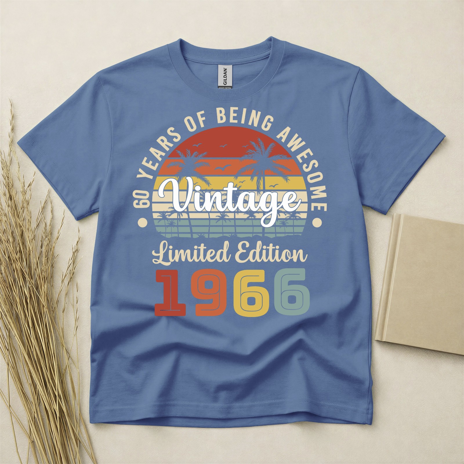 60th Birthday T Shirt Born In 1966 Gift 60 Year Old T-Shirt Vintage Style Tee gallery