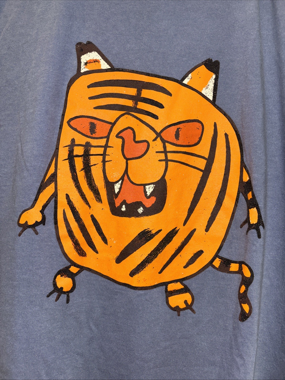 Comfort Colors® Gray T-Shirt Graphic Orange Tiger M Ring Spun Cotton Stretch gallery