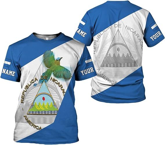 Personalized Nicaragua Shirt 3D, Nicaragua Flag Shirts, Nicaraguan Camisas T-Shi gallery