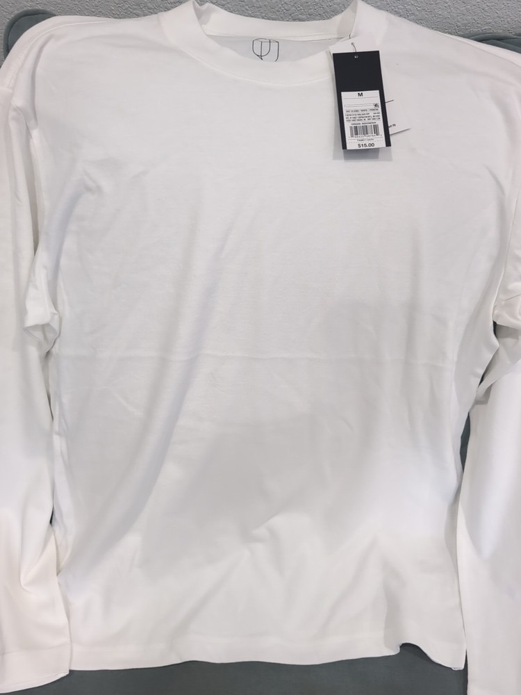 Original Use Pullover Long Sleeve Shirt White Mens M NWT 100% Cotton Relaxed Fit