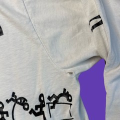 Vintage Track & Field Graphic Large Long Sleeve Tee Distressed School Runner