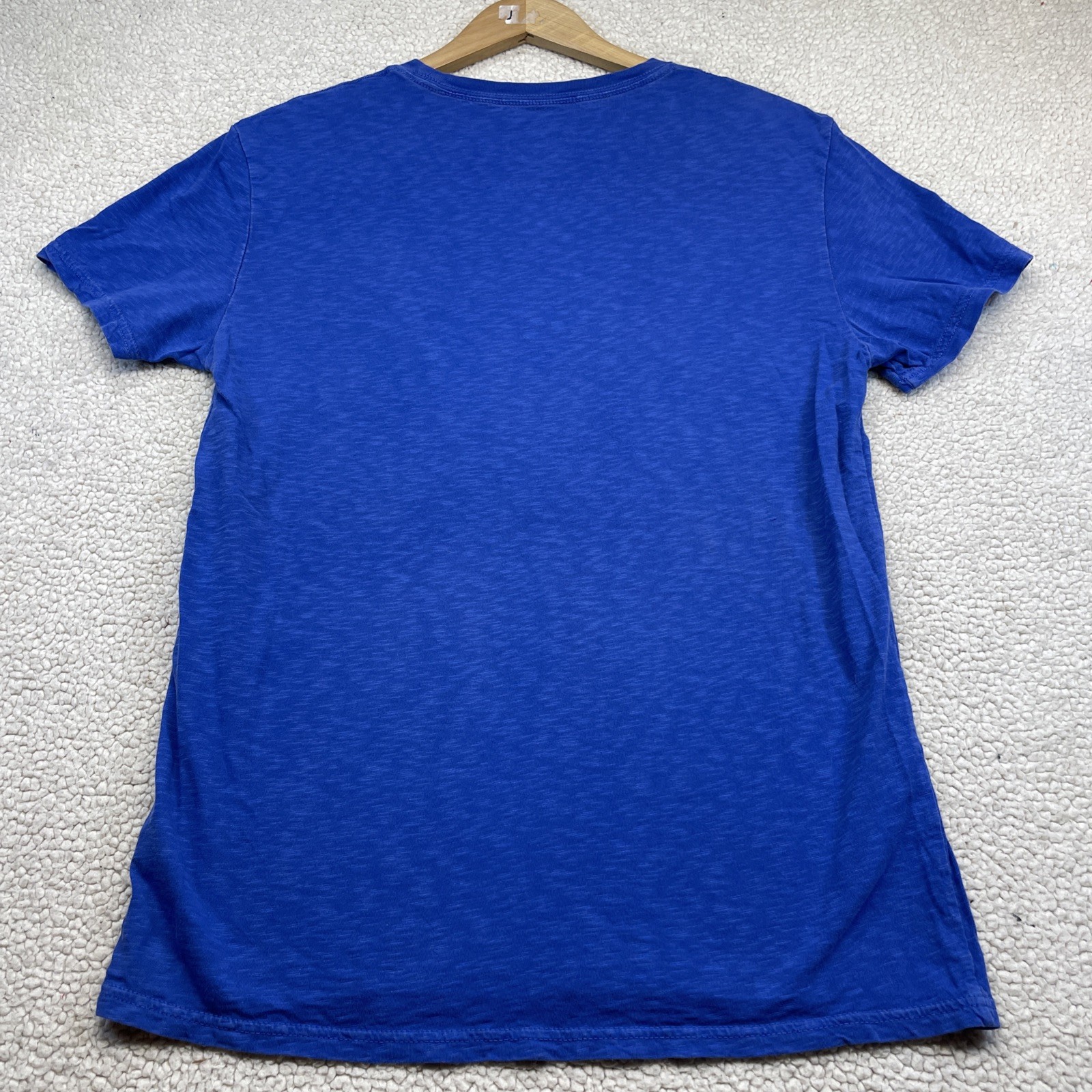 American Eagle T-Shirt Mens Medium Blue AE Legend Athletic Fit Slub Knit Logo gallery