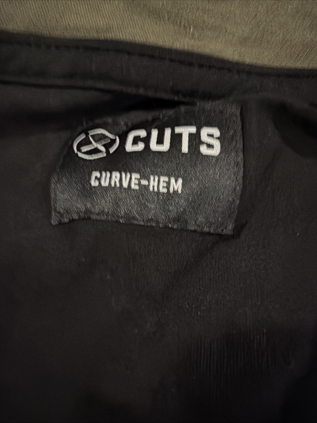 NWOT Cuts AO Men's XL Long Sleeve Crew Curve-Hem Black Tee- $64 Retail! gallery