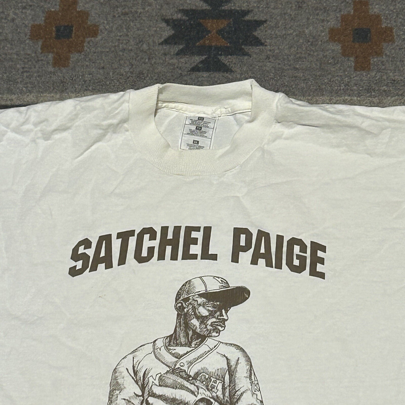 Vintage Satchel Paige T Shirt Mens XL Negro League Baseball 90s USA gallery