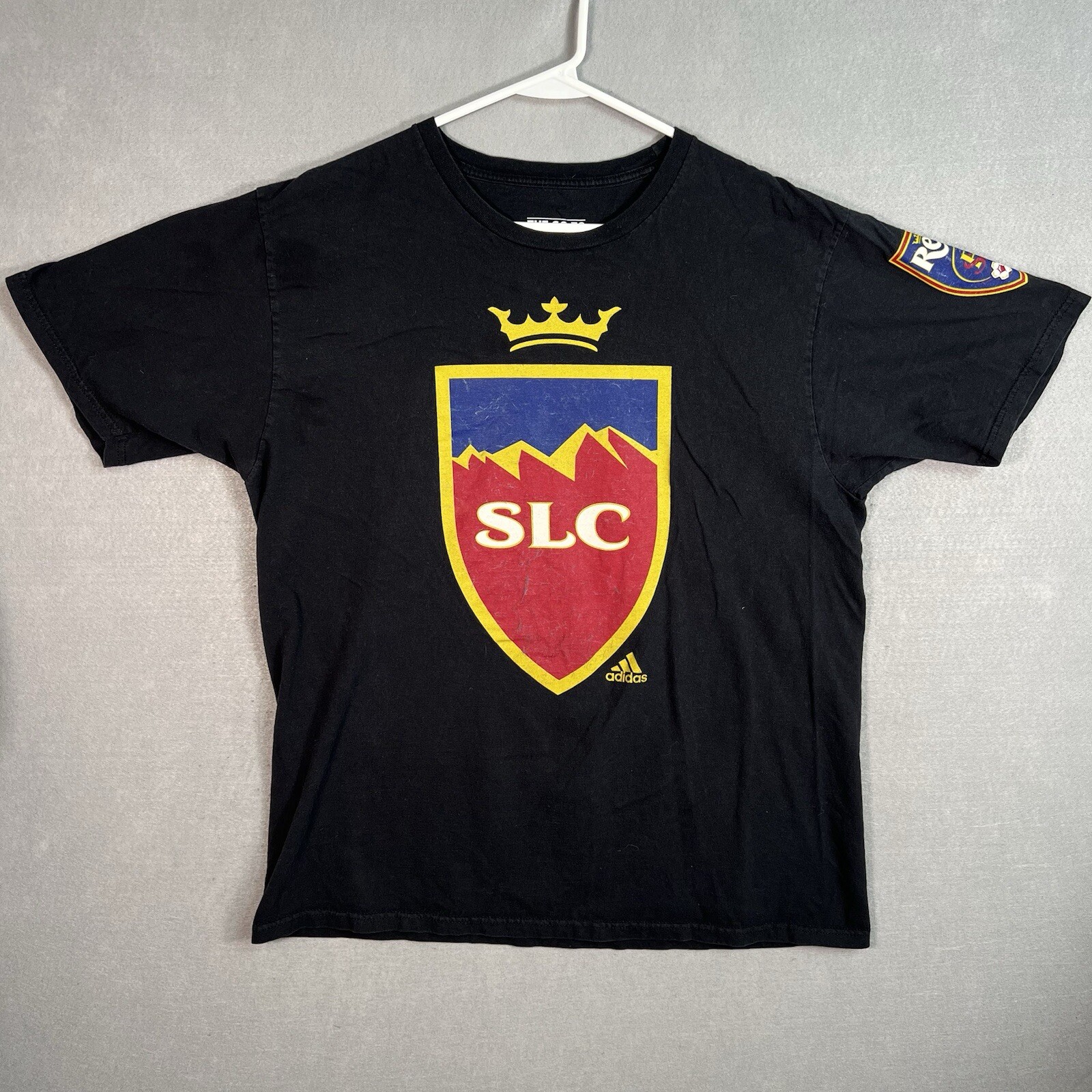 Adidas Go To Real Salt Lake Soccer T Shirt Adult XL Black Mens gallery