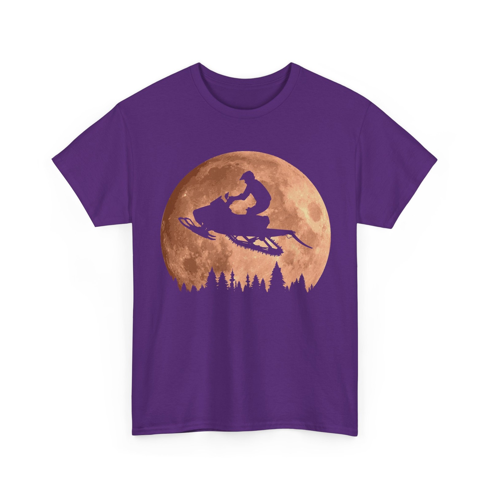 Snowmobiler with Moon Shirt, Snowmobiling Winter Sports Lovers Snowmobile Shirt