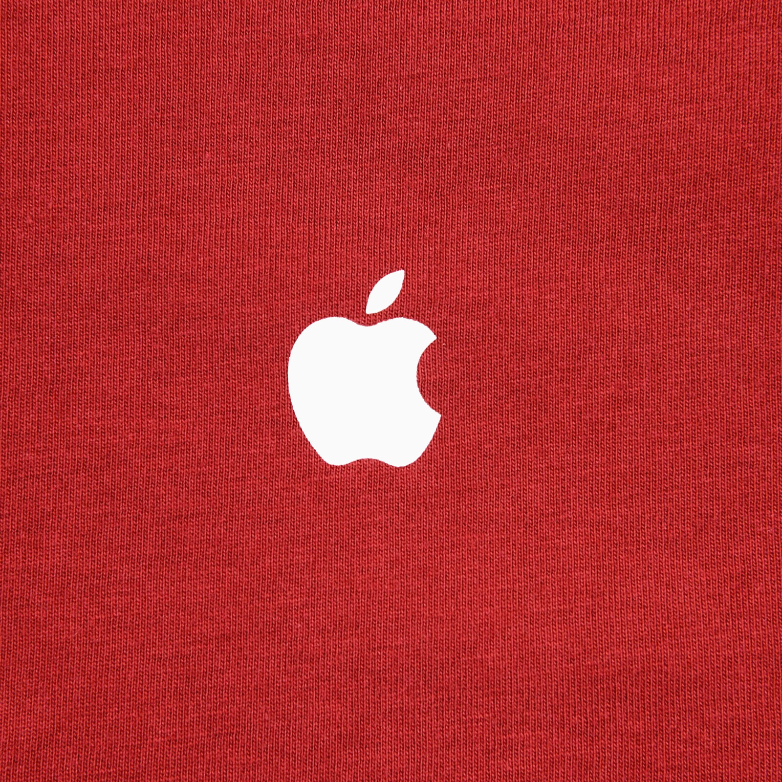 Apple T-Shirt Red - White Apple - Adult 2XL - 100% Cotton gallery
