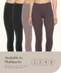 Velvety Super Soft Lightweight Leggings 2-Pack – for Women – Yoga Pants, Work…
