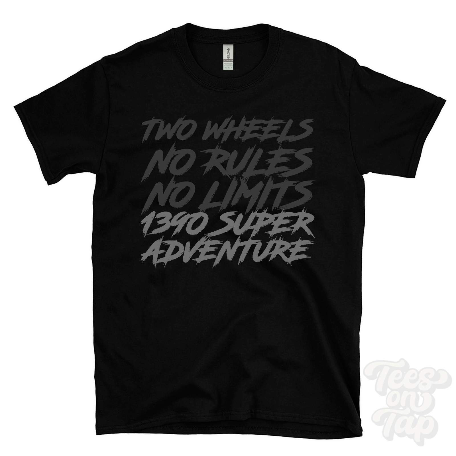 1390 SUPER ADVENTURE T-SHIRT - TWO WHEELS NO RULES NO LIMITS motorcycle biker gallery