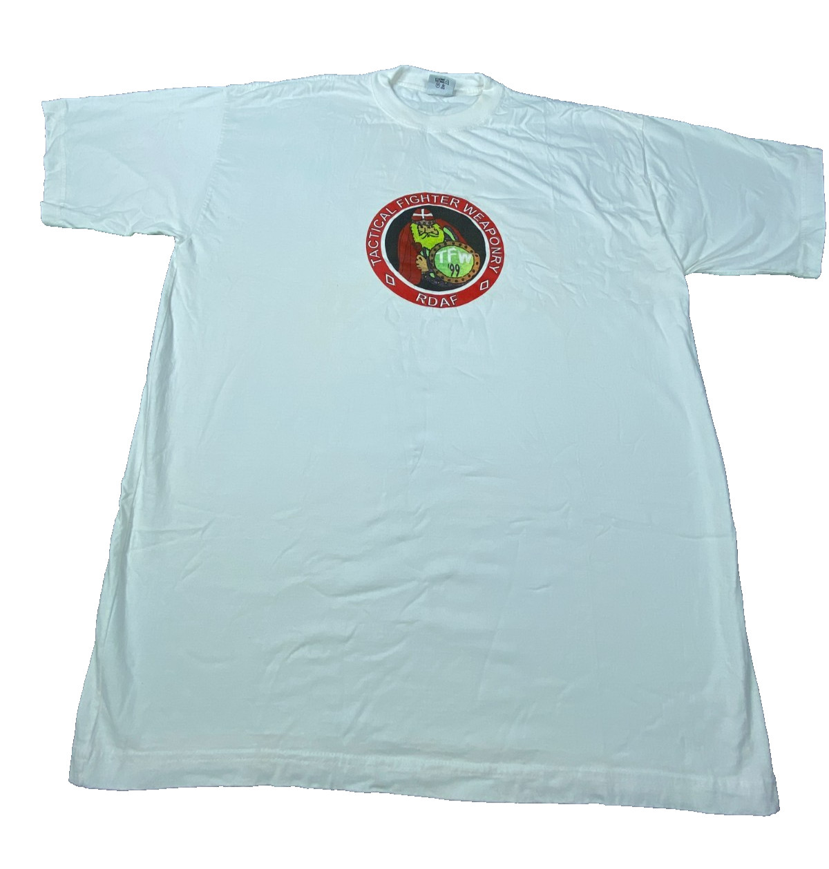 Tactical Fighter Weaponry T Shirt Mens XL White Graphic Military Tee Combat War