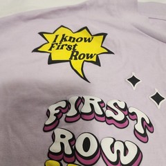 FIRST ROW Art & Design Department Lavender Embroidered / Graphic T-shirt Sz LG