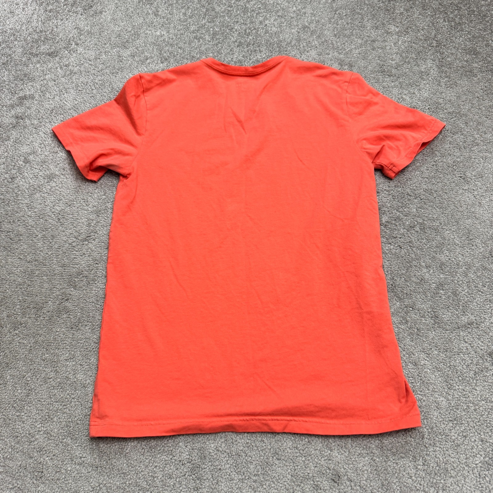 Express Basic V-Neck T-Shirt Mens Medium Coral Orange Short Sleeve Cotton Tee gallery