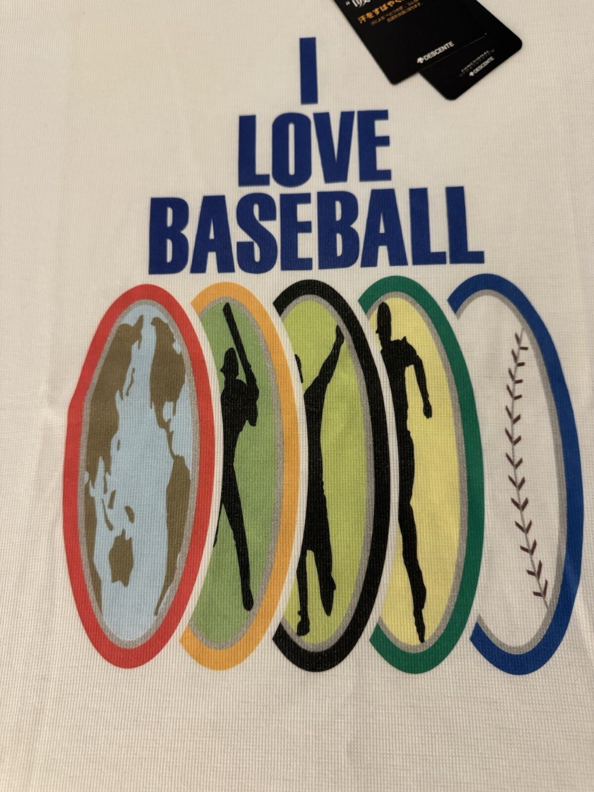 Descente Functional System Works I Love Baseball Large New T-shirt White gallery